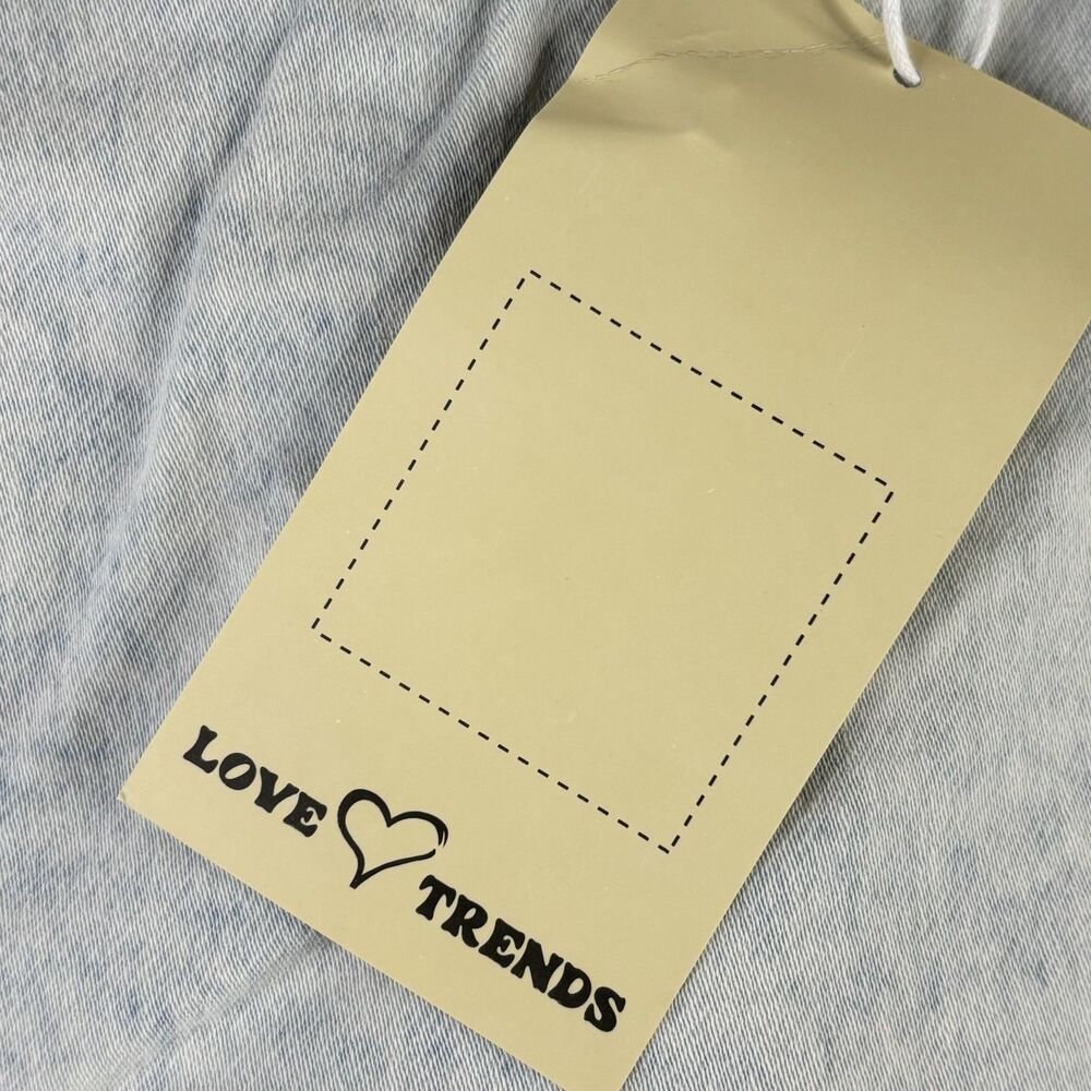 Love Trends‎ Skort Dungaree Womens Large Denim Overalls Shorts Eco-Friendly - Picture 2 of 16
